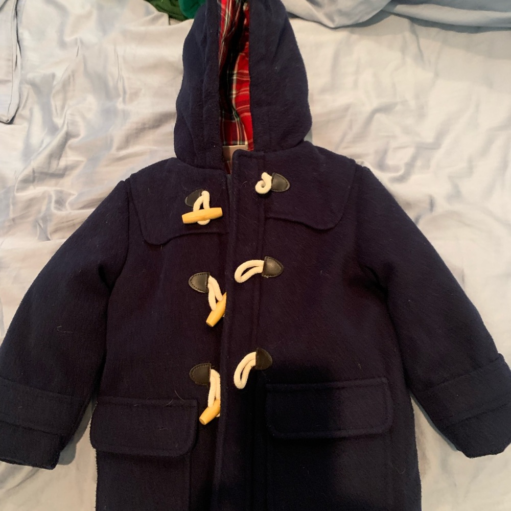 JoJo Maman Bebe Navy Duffle Coat, 18-24 months